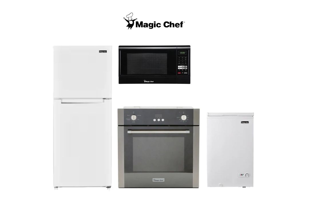 Esquire Appliance Repair technician servicing a Magic Chef appliance in Orange County