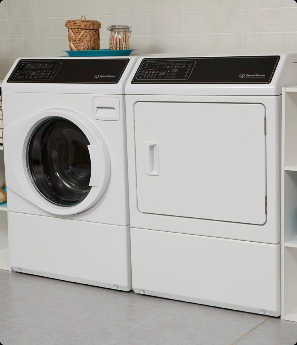 Esquire Appliance Repair technician servicing a Speed Queen appliance in Orange County