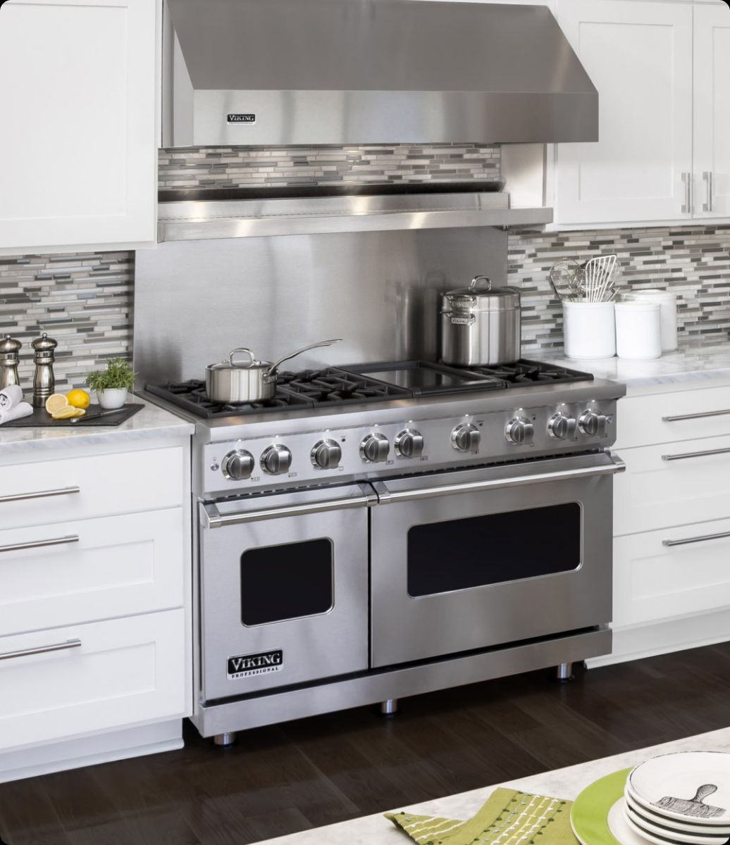 Esquire Appliance Repair technician servicing a Viking appliance in Orange County